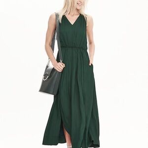 NWT Banana Republic Green Maxi Dress